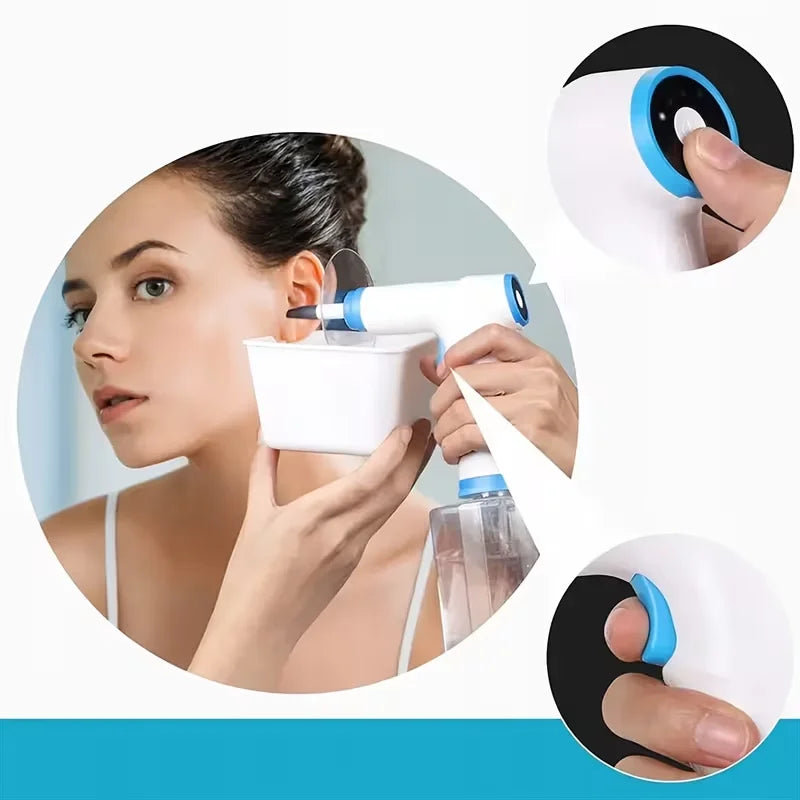 Elektrische oplaadbare oorreiniger met 4 drukstanden