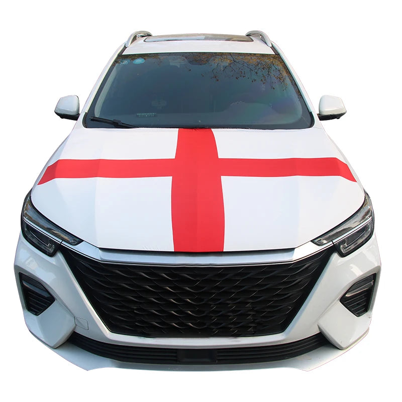 Nationale vlaggen auto motorkap afdekking Zwitserland Tunesië Syrië Italië Engeland Jordanië Zuid-Afrika Korea Tsjechische vlag decoratie