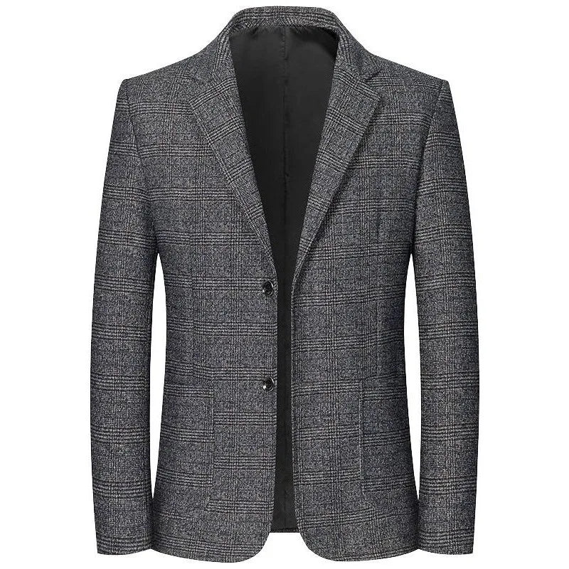 Zomer Heren Geruite Blazers Smart Casual Formele Pakken Jassen