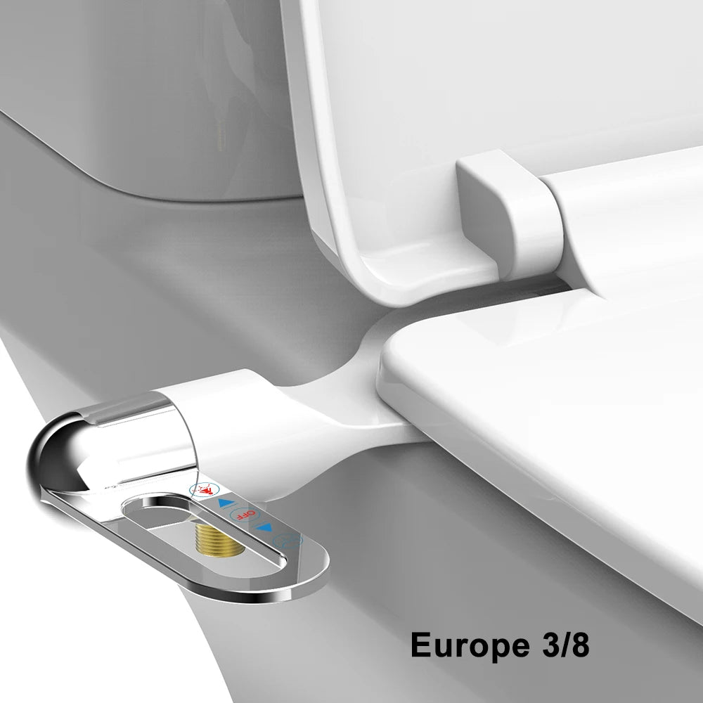 Bidet Toiletbril Nieuw Lichtgewicht Ultradun Niet-elektrisch Dubbele Spuitmond Verstelbare Waterdruk