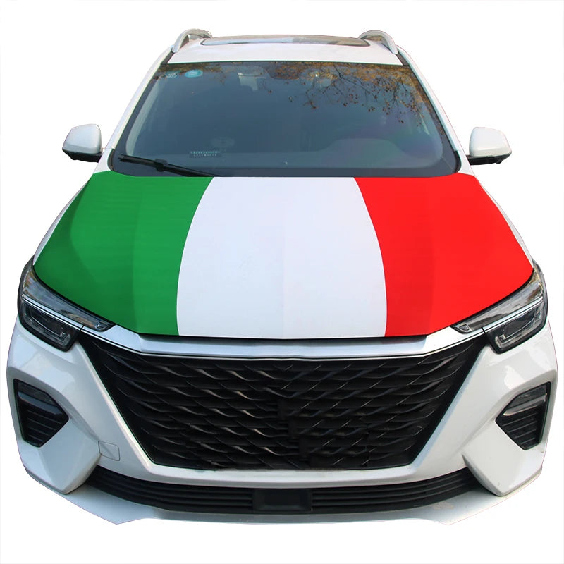 Nationale vlaggen auto motorkap afdekking Zwitserland Tunesië Syrië Italië Engeland Jordanië Zuid-Afrika Korea Tsjechische vlag decoratie