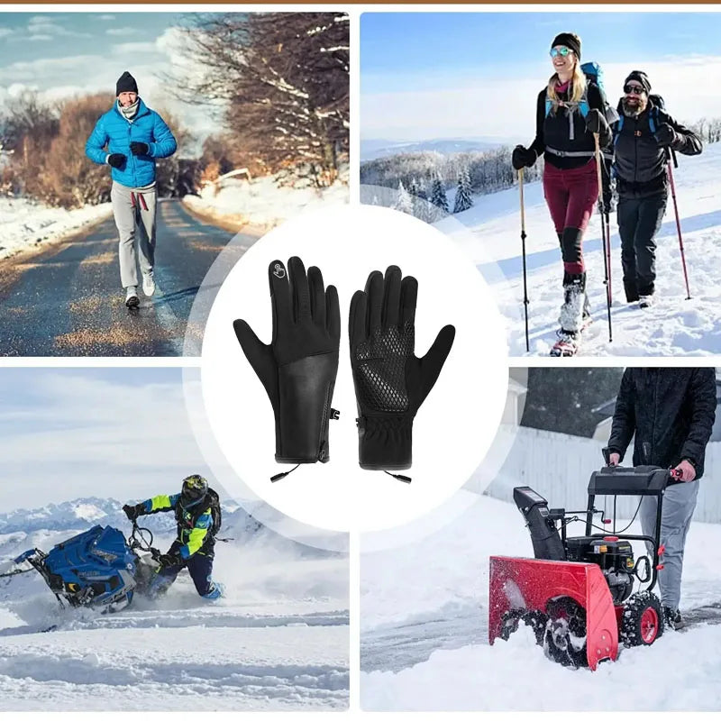 Elektrisch verwarmde handschoenen voor Motor, Fietsen, Hardlopen Rijden Wandelen Lopen