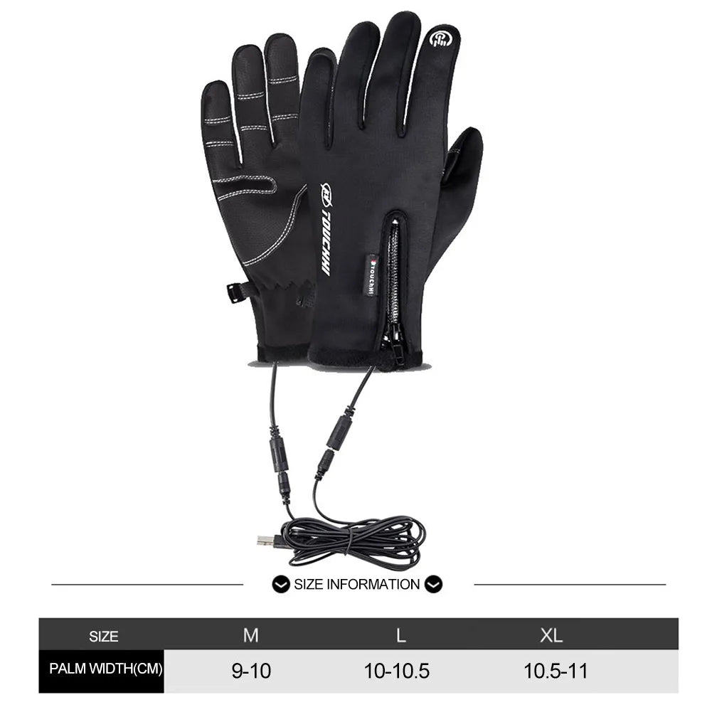 Verwarmde Handschoenen Eletric Thermische Warmtehandschoenen Winter Warm Skiën Snowboarden Jagen Vissen Waterdichte