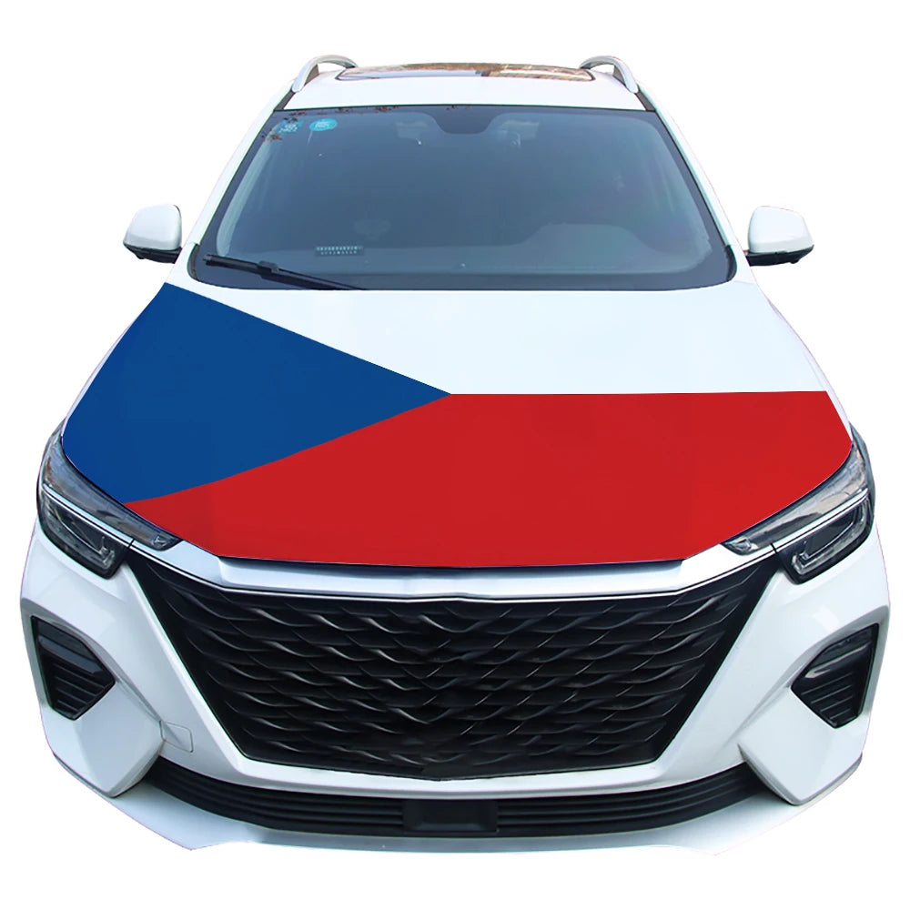 Nationale vlaggen auto motorkap afdekking Zwitserland Tunesië Syrië Italië Engeland Jordanië Zuid-Afrika Korea Tsjechische vlag decoratie