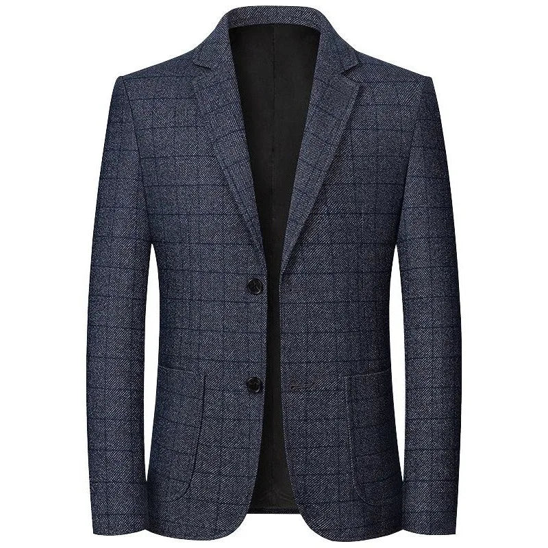 Lente/Herfst Heren Geruite Blazers Smart Casual Formele Pakken Jassen