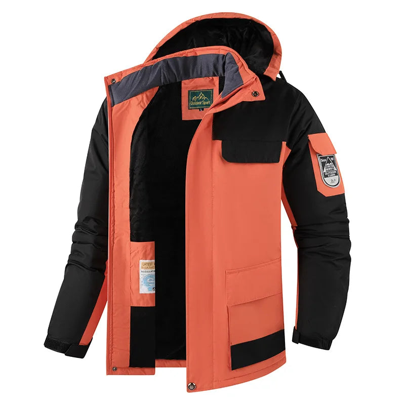 Dikke fleece winterjas voor heren waterdicht, winddicht