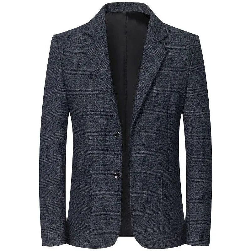 Zomer Heren Geruite Blazers Smart Casual Formele Pakken Jassen
