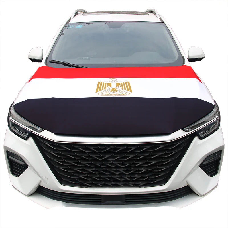 Nationale vlaggen voor auto-motorkap: vlag van Amerika, Canada, Mexico, Spanje, Albanië, Algerije, Argentinië en Brazilië voor voertuigdecoratie