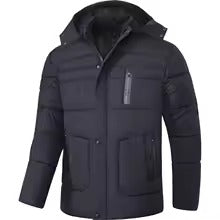 Warme katoenen winterjas comfortabel zacht materiaal afneembare capuchon
